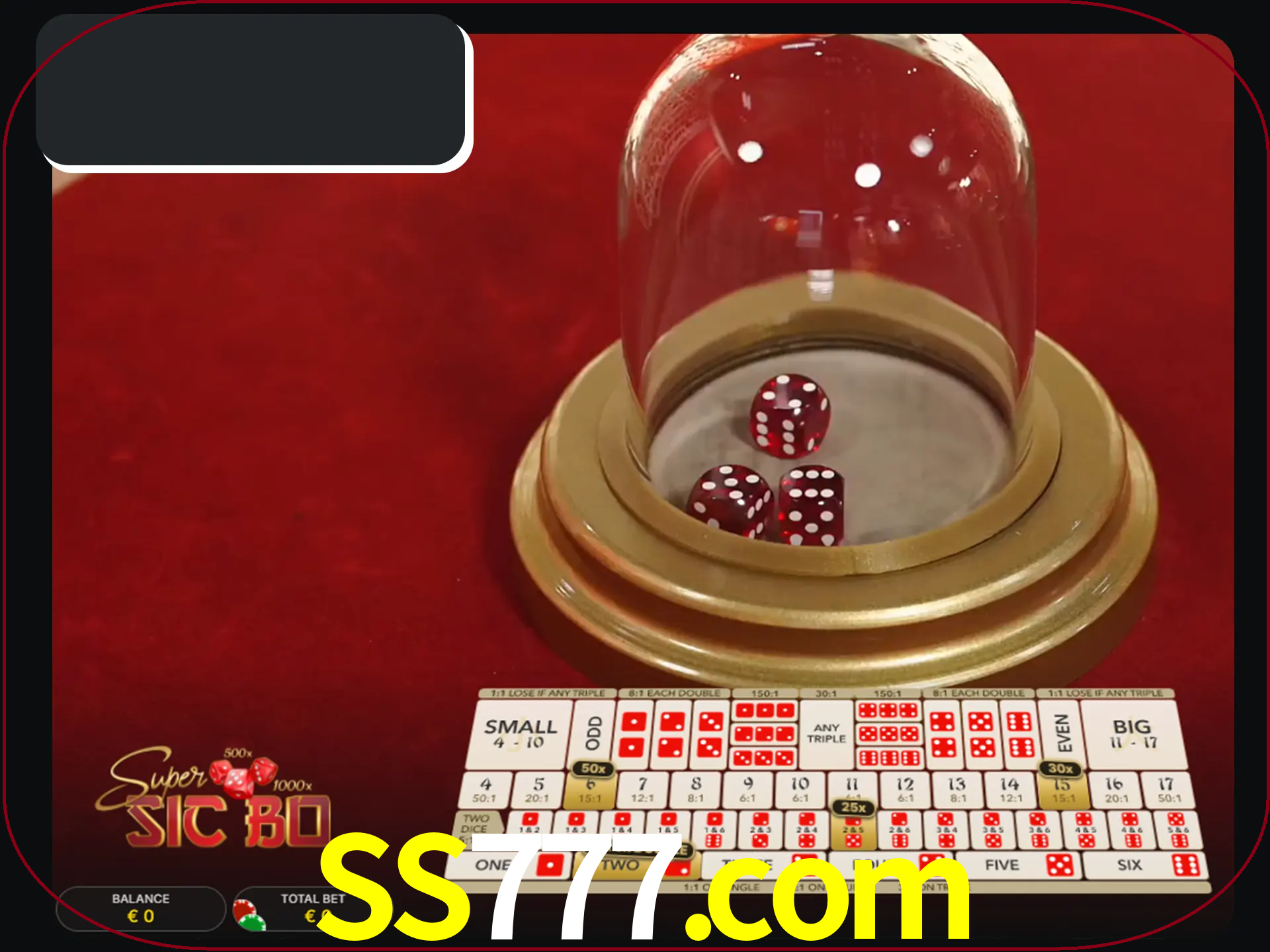 Deixe os dados ao seu lado nos jogos da Sic Bo.