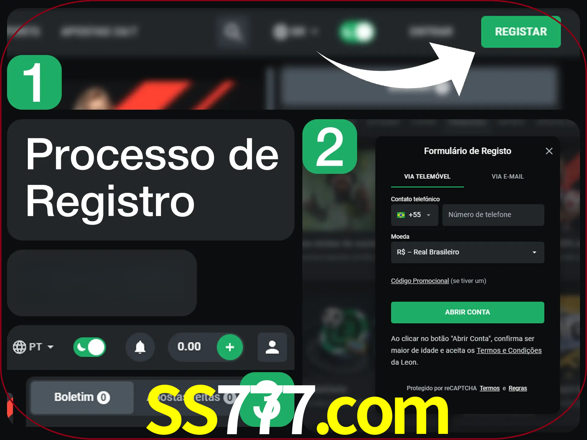O processo de registro na LeonBet é simples.